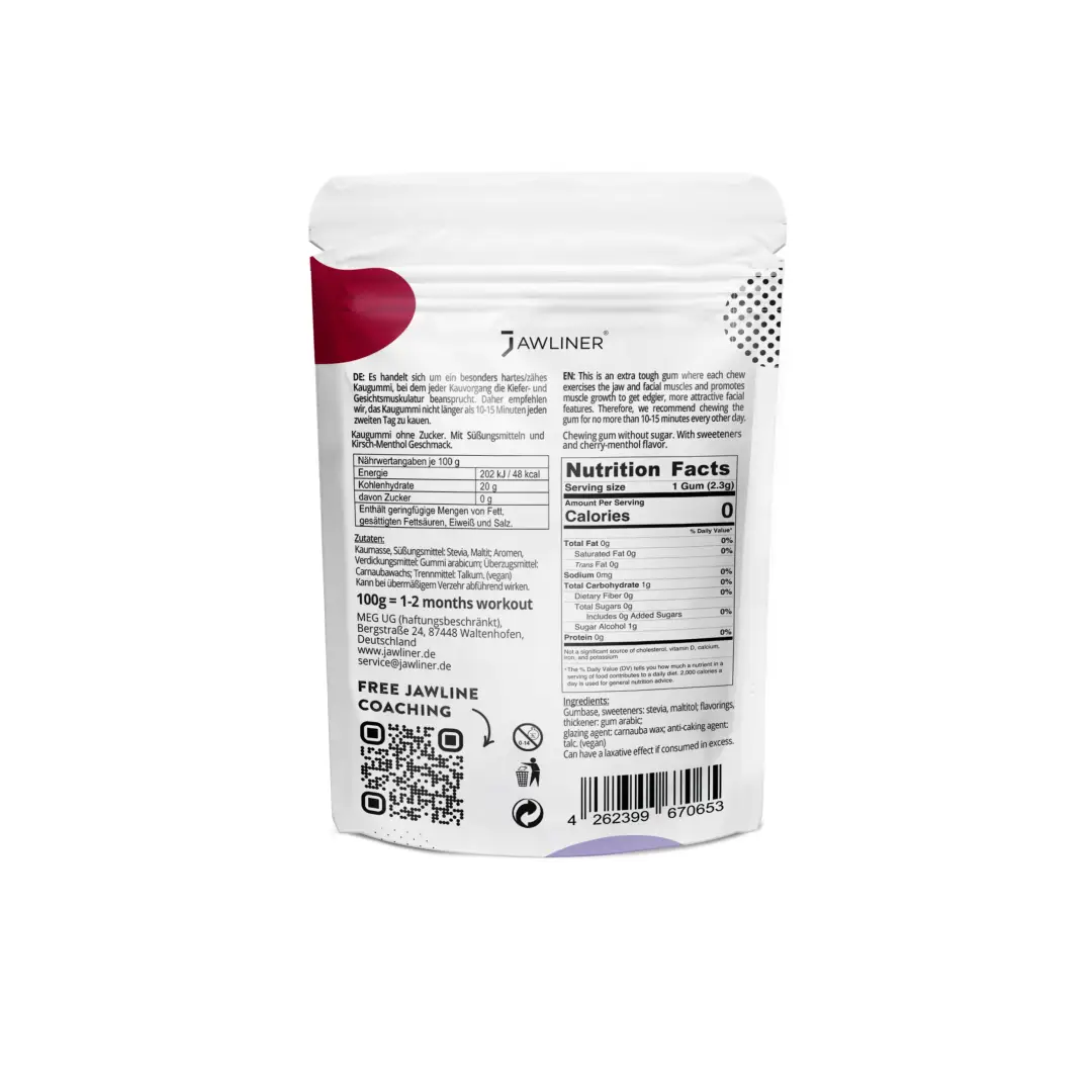 JAWLINER® Fitness Chewing Gum Cherry Ice - Image 20