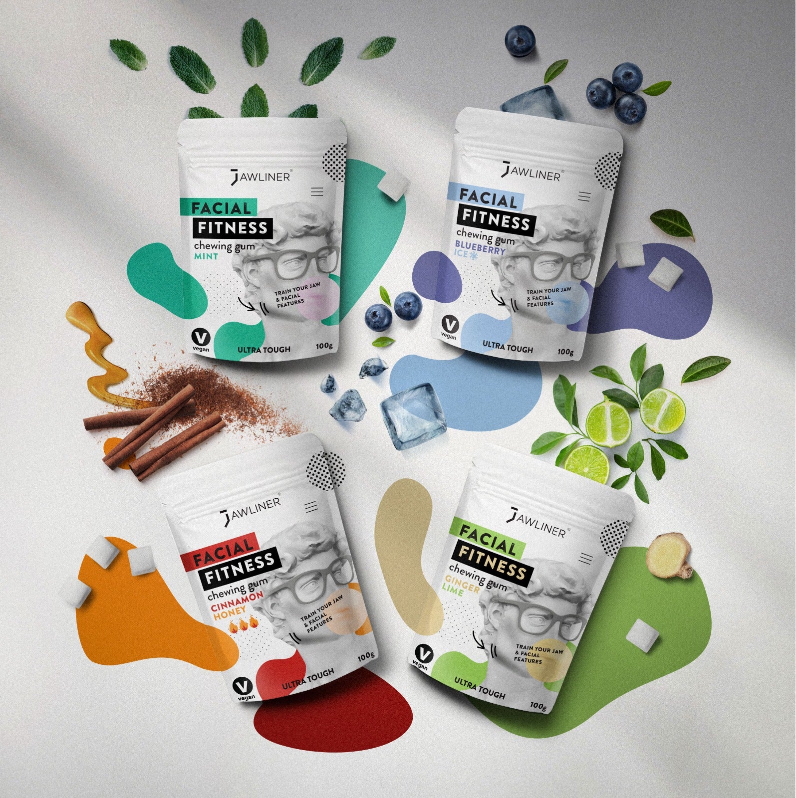 JAWLINER® Fitness Chewing Gum Bundle Pack - Mixed Flavours - Image 25