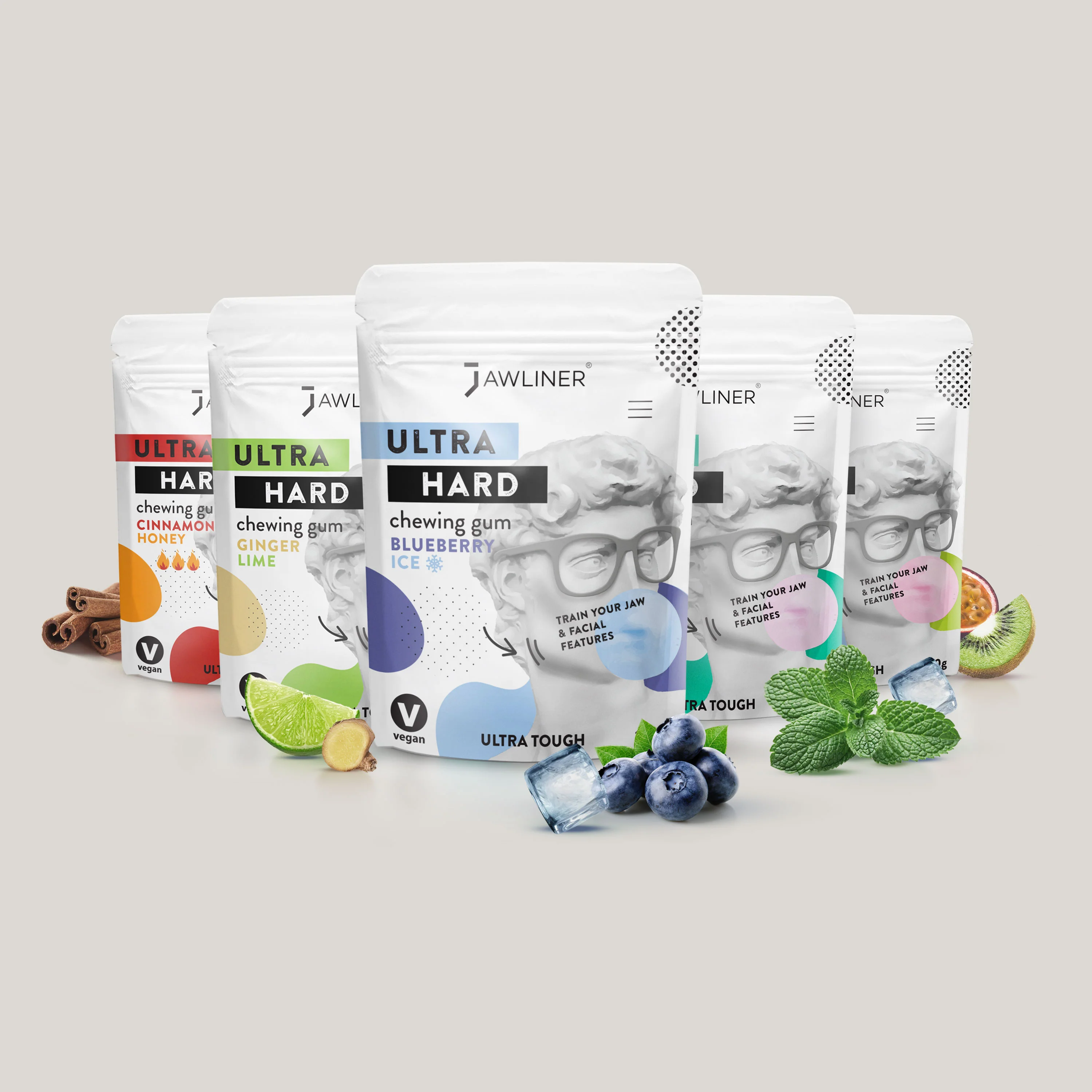 JAWLINER® Fitness Chewing Gum Bundle Pack - Mixed Flavours - Image 26